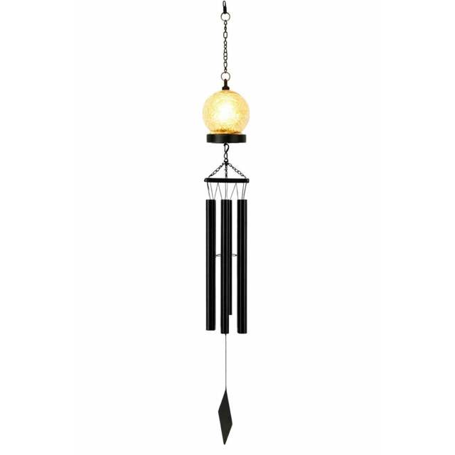 Rackhams Solar Wind Chime – Crackle Ball LED Hanging Light - image 1
