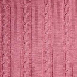 Rackhams Candy Pink Cable Knit Cushion - thumbnail 3