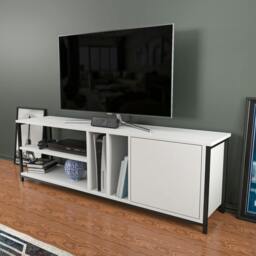 "Rackhams Oneida Modern Tv Stand TV Cabinet for TV's up to 72"" - Black Anthracite" - thumbnail 3