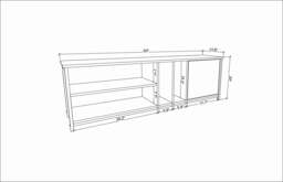 "Rackhams Oneida Modern Tv Stand TV Cabinet for TV's up to 72"" - Black Anthracite" - thumbnail 4