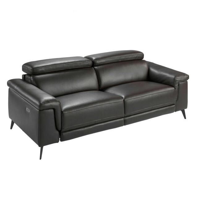 Rackhams Relax sofa in chocolate brown leather 6050/6051 - 215 x 103 x 99 - 3 - image 1