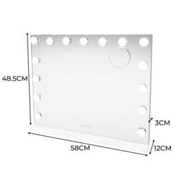 Rackhams LED Bluetooth Mirror - 58 x 46cm - thumbnail 6