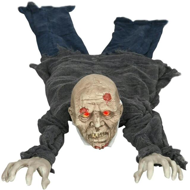 Rackhams 5.2ft Life Size Outdoor Halloween Decoration Crawling Zombie, Animated Prop Decor with Sound and Motion Activated, Light Up Eyes, Howling Sound - image 1