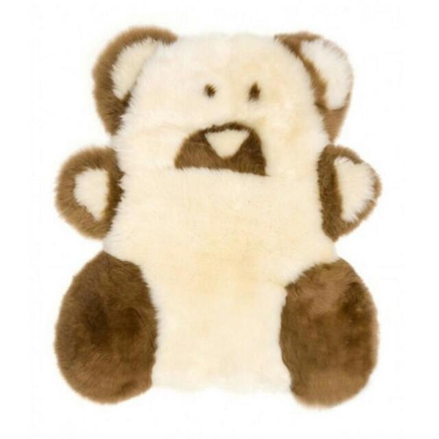 Rackhams Sheepskin Teddy Bear Rug - Brown - Brown - One Size - 100% Sheepskin