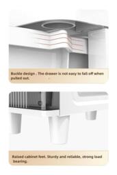 Rackhams 4 Tier Freestanding Storage Cabinet Stylish Drawer Organizer Bathroom Storage Cupboard - thumbnail 5