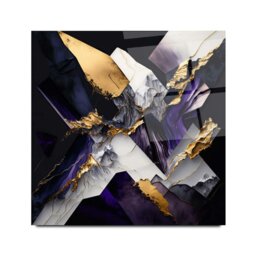 Rackhams Abstract Glass Wall Art 5 - 80x80cm - Tempered Glass (4 mm) - thumbnail 3