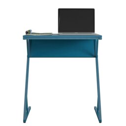 Rackhams Regal Accent Table Laptop Desk in Metal Blue