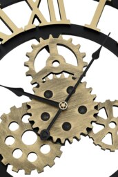 Rackhams 50Cm Retro Gear Silent Wall Clock - Gold - thumbnail 3