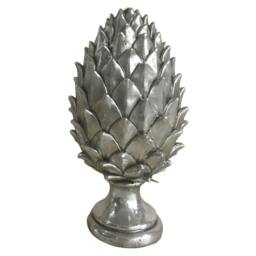 Rackhams Ceramic Pinecone Ornament - Silver - 30cm x 15cm x 15cm - Silver - 100% Mixed - thumbnail 2