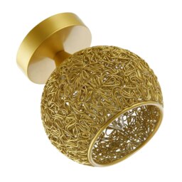 Rackhams Modern Satin Gold Ceiling Light Fitting with Twisting Metal Shade - thumbnail 2