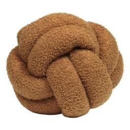 Rackhams Boucle Fleece Knotted Cushion - Ginger - One Size - Ginger - 100% Polyester