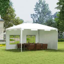 Rackhams 3 x 4 m Garden Gazebo Outdoor Canopy Marquee Party Tent White