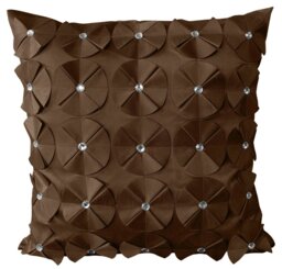 Rackhams 3D Petal Detail With Gem Stud Detail Cushion - 56cm x 56cm - Blue - thumbnail 6