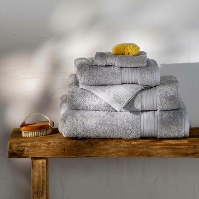 Rackhams Light Grey Egyptian Cotton Bath Sheet - 4 Pack - Bath Sheet - image 1