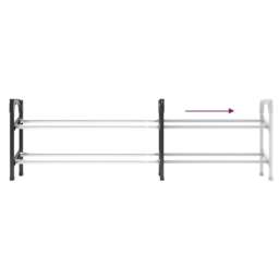 Rackhams Extendable Shoe Rack with 2 Shelves 119x24x37 cm - thumbnail 5