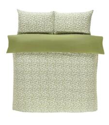 Rackhams Pebbles Geo Green Duvet Cover Set - Double - thumbnail 2
