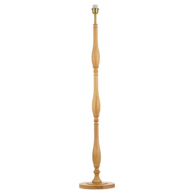 Rackhams Traditional Oak Wood Floor Lamp Base with Sleek Triple Segment Design - image 1