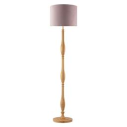 Rackhams Traditional Oak Wood Floor Lamp Base with Sleek Triple Segment Design - thumbnail 3