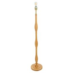 Rackhams Traditional Oak Wood Floor Lamp Base with Sleek Triple Segment Design - thumbnail 2