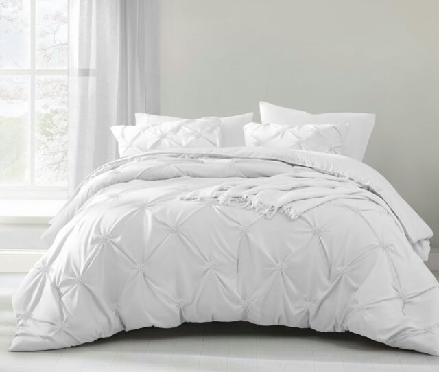 Rackhams Angelica Duvet Cover & Pillowcase Set - White - King - image 1