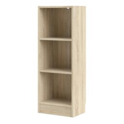 Rackhams Basic Low Narrow Bookcase (2 Shelves) in Oak - Oak - Wood - 1 - thumbnail 3