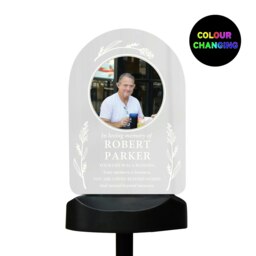 Rackhams Personalised Memorial Photo Upload Outdoor Solar Light