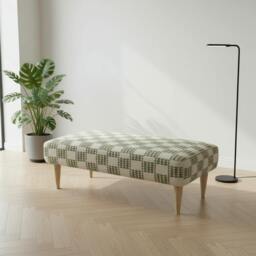 Rackhams Minimalist Non-Storage Bench – Handcrafted Soft Touch Seating with Artistic Designer Fabric - 40 x 30 Inches (102 x 76cm) - thumbnail 4