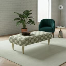 Rackhams Minimalist Non-Storage Bench – Handcrafted Soft Touch Seating with Artistic Designer Fabric - 40 x 30 Inches (102 x 76cm) - thumbnail 5