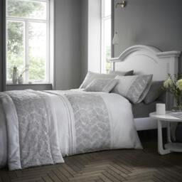 Rackhams Rouen Silver Duvet Cover Set - King - thumbnail 1
