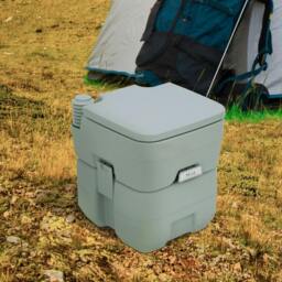 Rackhams Portable Camping Toilet, 20L Flushable Porta Potty with 2 Detachable Tanks and Double Seal Valve for Travel Fishing Festival Campsite - thumbnail 1