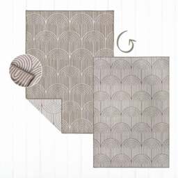 Rackhams Pangli Flatweave Reversible Beige Rug Indoor-Outdoor - 80X150 cm - thumbnail 6