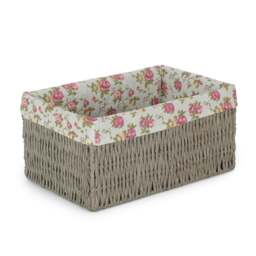 Rackhams Garden Rose Paper Rope Storage Basket with Garden Rose Cotton Lining - Small - thumbnail 6