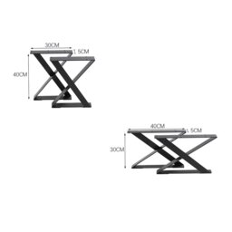 Rackhams Industrial Heavy Duty X Shape Iron Table Legs - 40cm W x 5cm D x 30cm H - thumbnail 4