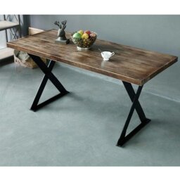 Rackhams Industrial Heavy Duty X Shape Iron Table Legs - 40cm W x 5cm D x 30cm H - thumbnail 2