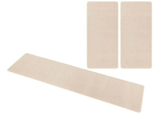 Rackhams Triada 3-Piece Bedside Rug Cream Set - 3 pcs 70X140 70X140 70X240 - image 1