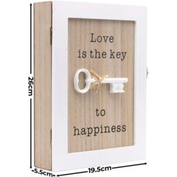 Rackhams Wooden ‘Heart Keyhole’ 6-Key Cabinet - thumbnail 3