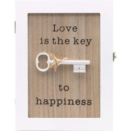 Rackhams Wooden ‘Heart Keyhole’ 6-Key Cabinet