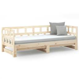 Rackhams Pull-out Day Bed Solid Wood Pine 2x(80x200) cm - Brown - Solid pinewood (untreated) - thumbnail 5