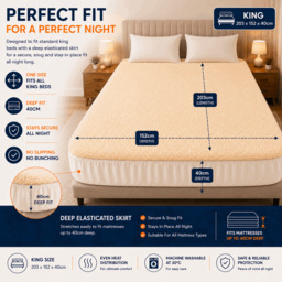 Rackhams King Size Electric Heated Blanket Mattress Soft Fleece Throw 9 Heat And 9 Timer Settings Dual Controller Washable - thumbnail 2