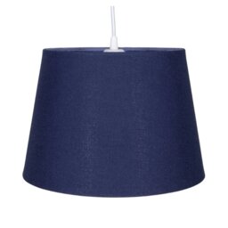Rackhams Traditional 8 Inch Midnight Blue Linen Drum Table/Pendant Lamp Shade 40w Maximum - thumbnail 2