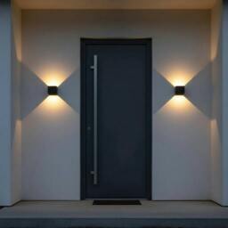 Rackhams 6 Watt LED Black Up And Down Outdoor Wall Light - thumbnail 4