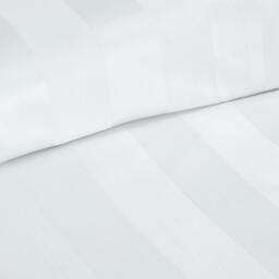 Rackhams So Soft Satin Stripe Duvet Cover Set White - Double - White - thumbnail 3