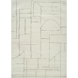 Rackhams Freud-Modern Ivory Brown High Pile Rug - 200 x 275 cm - thumbnail 2