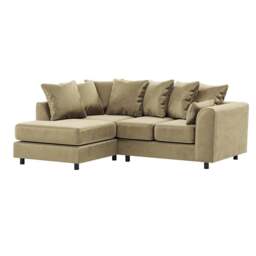 Rackhams Brooklyn Full Foam Plush Velvet Corner Sofa - Red - Right Hand Facing - thumbnail 4