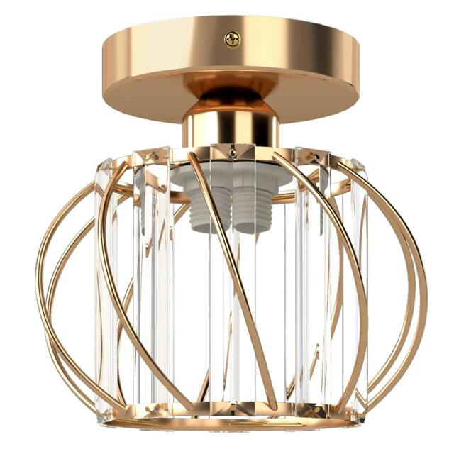 Rackhams Crystal Ceiling Light Semi Flush Mount Chandelier Modern Hallway Gold - image 1