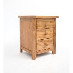 Rackhams Trivento 3 Drawer Bedside Table - Natural - thumbnail 2