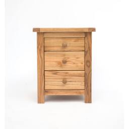 Rackhams Trivento 3 Drawer Bedside Table - Natural - thumbnail 1