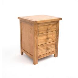 Rackhams Trivento 3 Drawer Bedside Table - Natural - thumbnail 3
