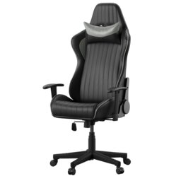 Rackhams Senna Office Chair with Wheels in Black / Grey - Black - thumbnail 1