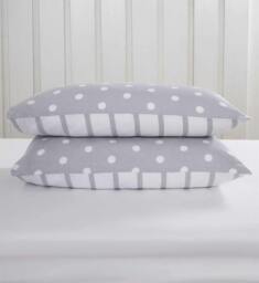 Rackhams Spots and Stripes Grey Duvet Cover Set - Double - thumbnail 4